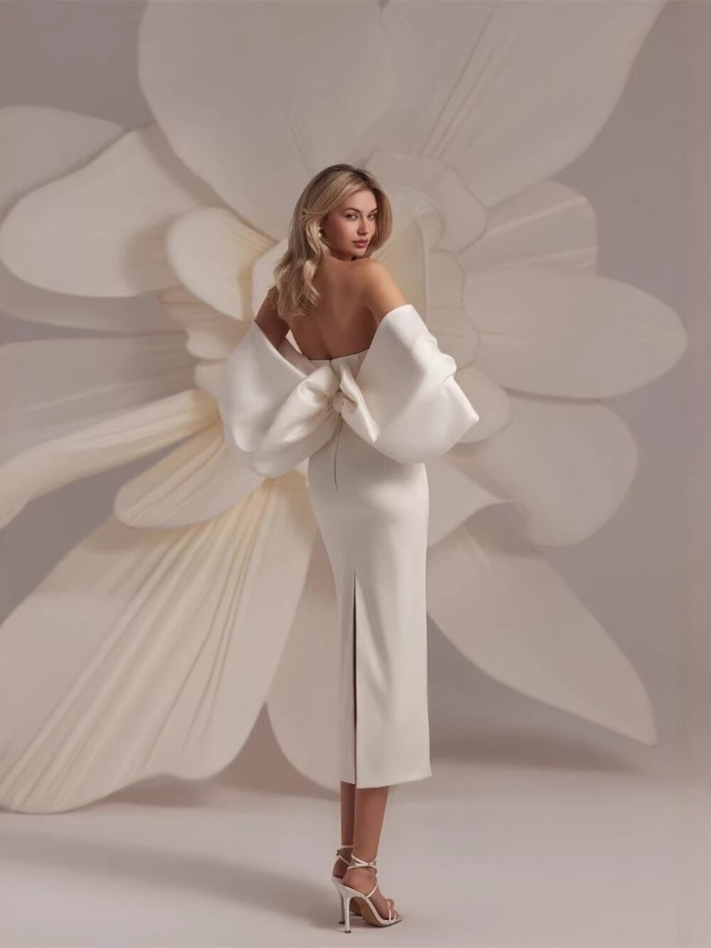Myra Off-Shoulder Bow Bridal Dress